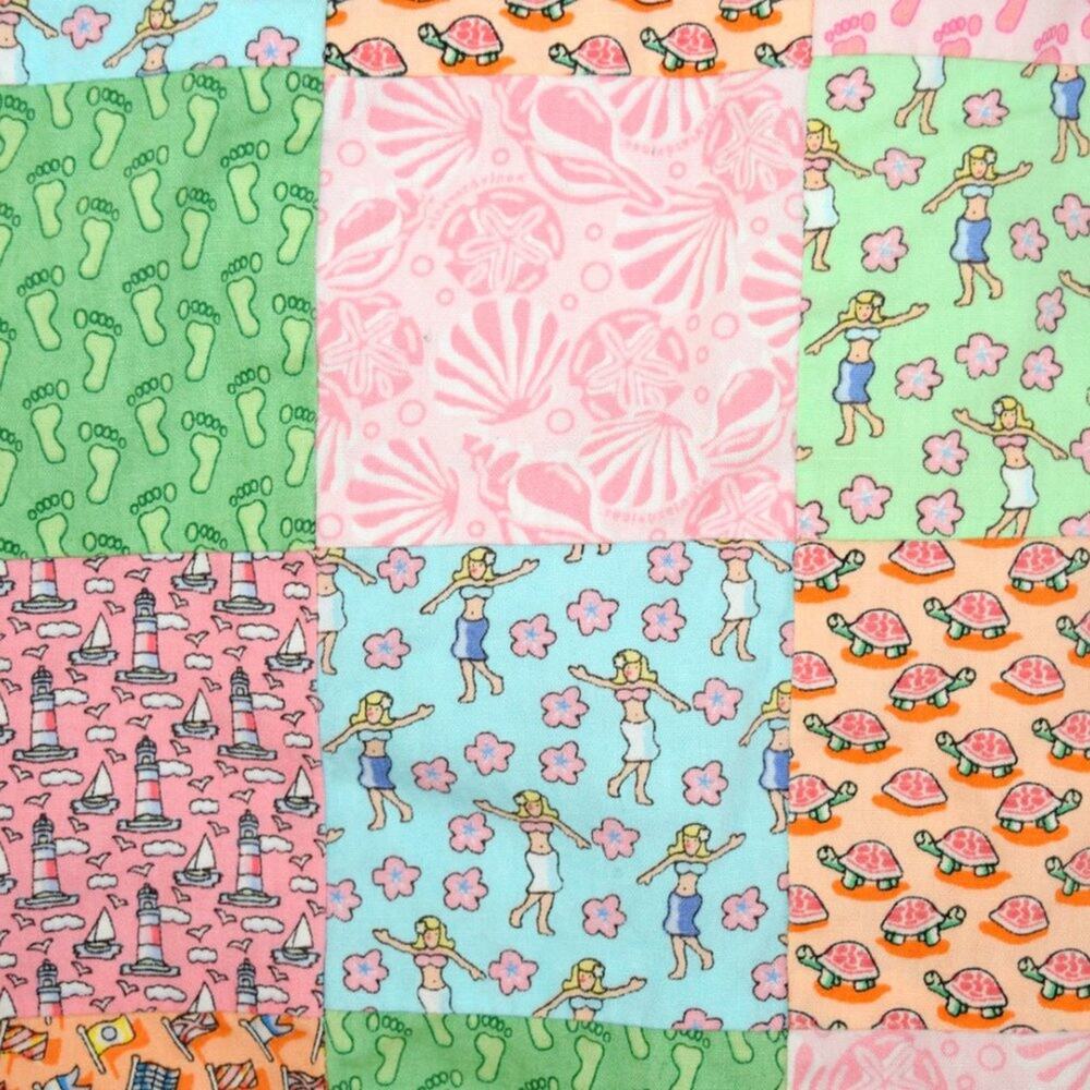 Vineyard Vines Hula Print Patchwork Wrap Mini Ski… - image 7